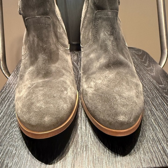 Diba Charcoal Suede Ankle Booties - Picture 4 of 11